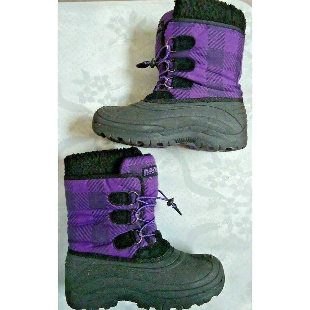 Ranger Snow Boots Black Purple Kid's Size 5 Cheshire